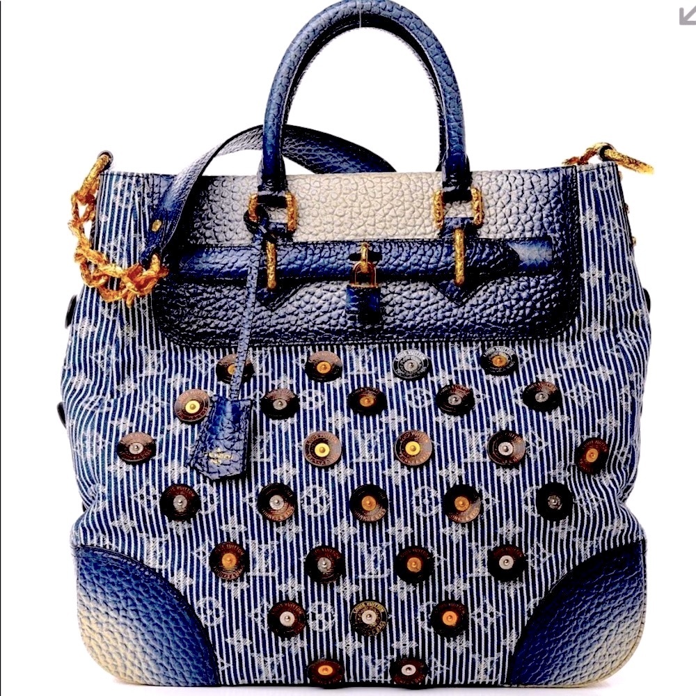 💙🥂🎉LV Leather & Denim Stripes Corsaire🎉🥂💙